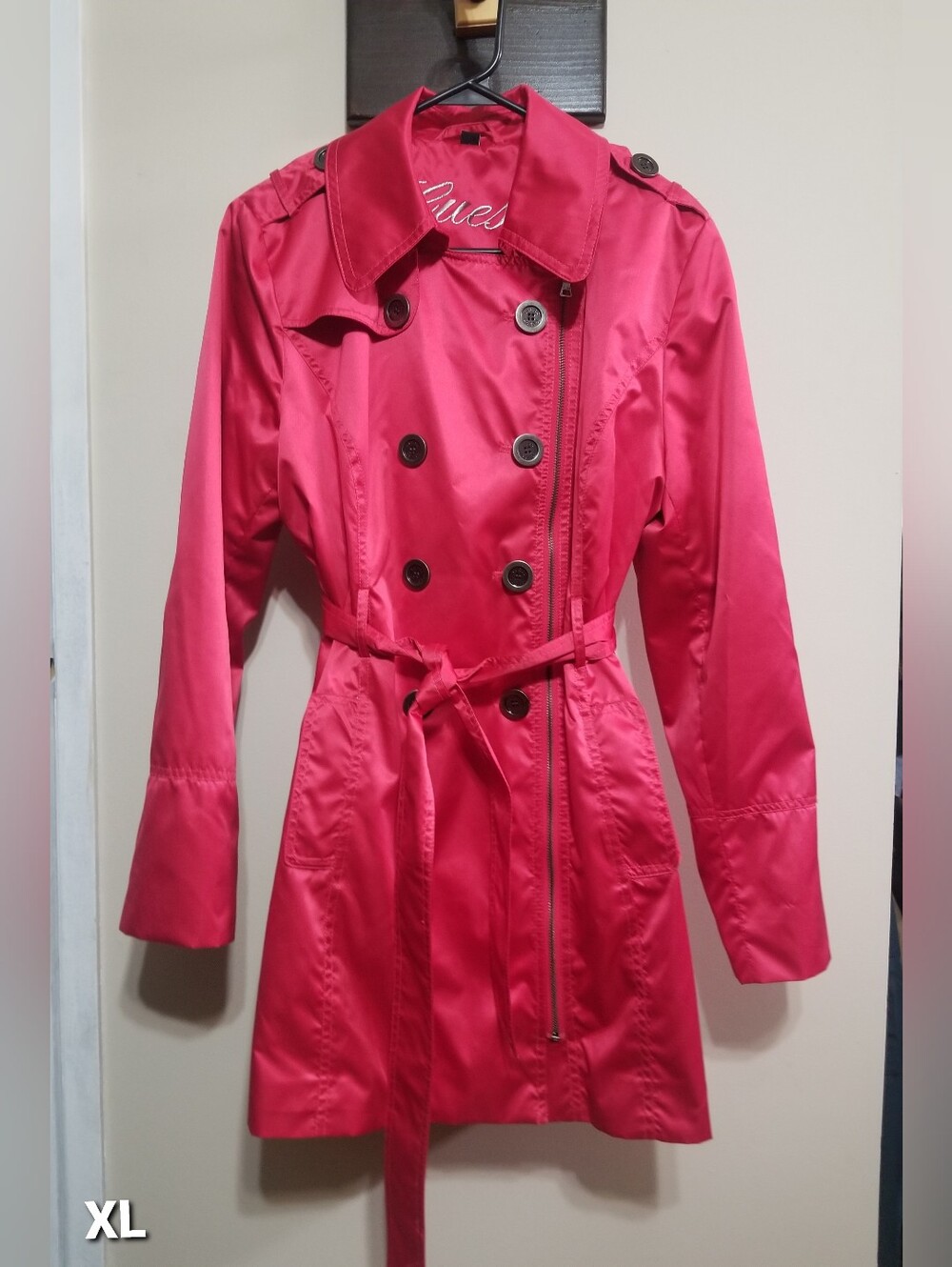 Guess Double-Breasted Trench Coat with Belt XL
